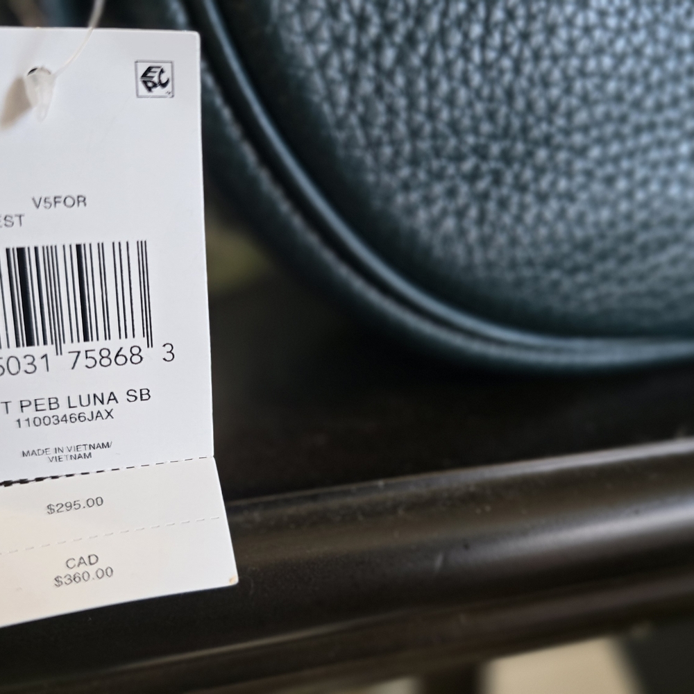 COACH Luna Crescent Shoulder Bag in Forest Green - Soft Pebble Leather - Picture 13 of 13